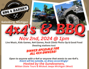 Prospectors nov2nd 4x4 bbq 2024