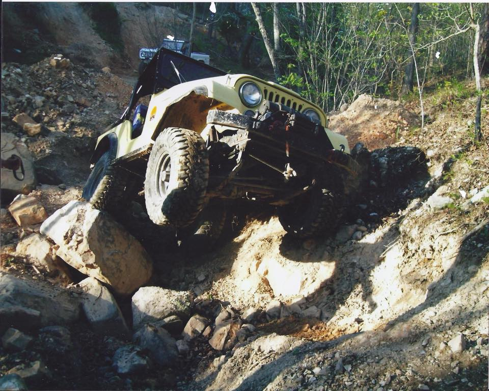Larry's CJ on rocks