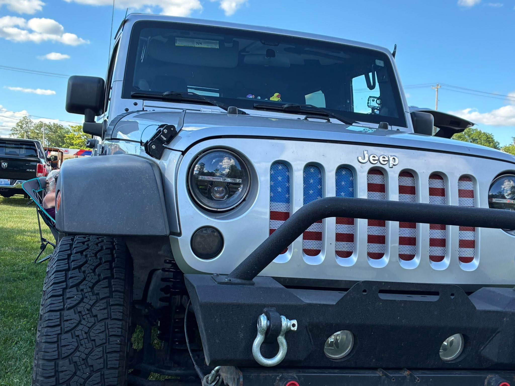 Greg Z silver JK snowy Evart Greg with the new lift